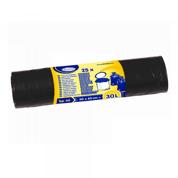 1 Rolle Mülleimerbeutel "extra stark" schwarz 50x60cm 30 l